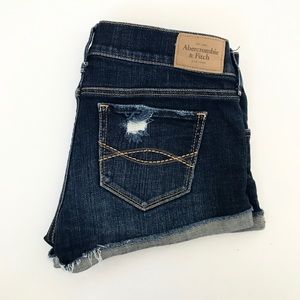 Dark wash jean shorts